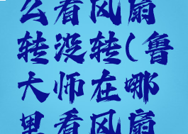 鲁大师怎么看风扇转没转(鲁大师在哪里看风扇转速)