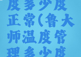 鲁大师温度多少度正常(鲁大师温度管理多少度正常)