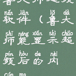 鲁大师超频软件(鲁大师能显示超频后的内存吗)