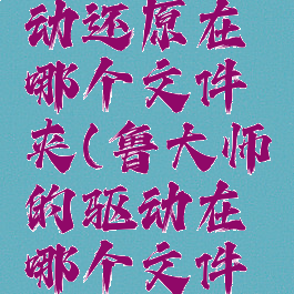 鲁大师驱动还原在哪个文件夹(鲁大师的驱动在哪个文件夹)