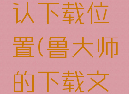 鲁大师默认下载位置(鲁大师的下载文件夹在哪)