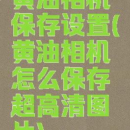 黄油相机保存设置(黄油相机怎么保存超高清图片)