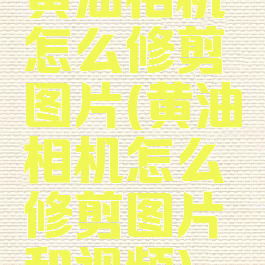 黄油相机怎么修剪图片(黄油相机怎么修剪图片和视频)