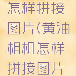 黄油相机怎样拼接图片(黄油相机怎样拼接图片教程)