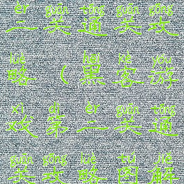 黑客游戏第二关通关攻略(黑客游戏第二关通关攻略图解)