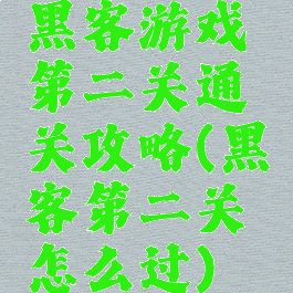 黑客游戏第二关通关攻略(黑客第二关怎么过)
