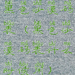 黑色沙漠码表(黑色沙漠码表什么时候用)