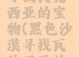 黑色沙漠寻找瓦伦西亚的宝物(黑色沙漠寻找瓦伦西亚的宝物13)