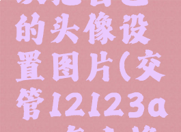 12123可以把自己的头像设置图片(交管12123app怎么修改头像)