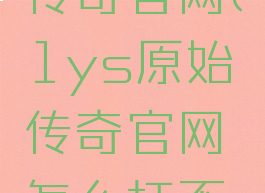 1ys原始传奇官网(1ys原始传奇官网怎么打不开)