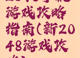 2048手机游戏攻略指南(新2048游戏攻略)