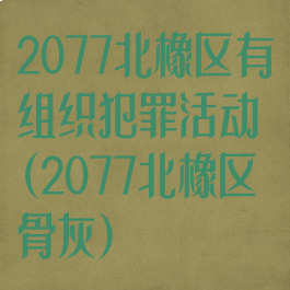 2077北橡区有组织犯罪活动(2077北橡区骨灰)