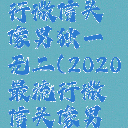 2020最流行微信头像男独一无二(2020最流行微信头像男生)