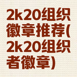 2k20组织徽章推荐(2k20组织者徽章)