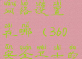 360安全卫士优化加速网络设置在哪(360安全卫士的游戏加速有用吗)