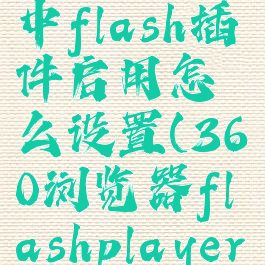 360浏览器中flash插件启用怎么设置(360浏览器flashplayer怎么开启)