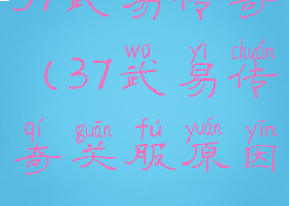 37武易传奇(37武易传奇关服原因)