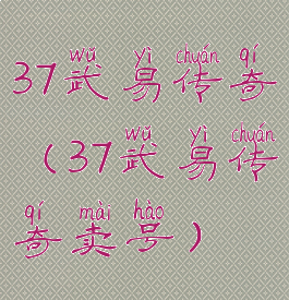 37武易传奇(37武易传奇卖号)