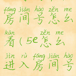 5e对战平台房间号怎么看(5e怎么进入房间号)