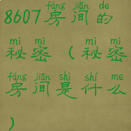 8607房间的秘密(秘密房间是什么)