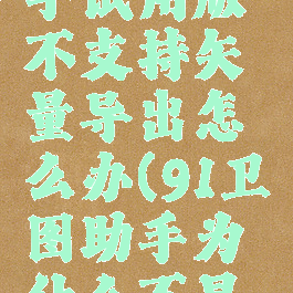 91卫图助手试用版不支持矢量导出怎么办(91卫图助手为什么不显示图像)