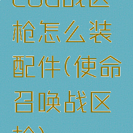 cod战区枪怎么装配件(使命召唤战区枪)