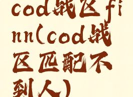 cod战区finn(cod战区匹配不到人)