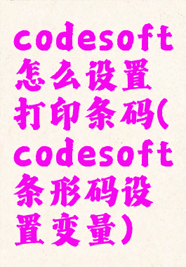 codesoft怎么设置打印条码(codesoft条形码设置变量)
