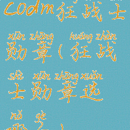 codm狂战士勋章(狂战士勋章选哪个)