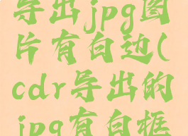 coreldraw导出jpg图片有白边(cdr导出的jpg有白框)