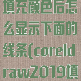coreldraw填充颜色后怎么显示下面的线条(coreldraw2019填充颜色)