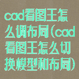 cad看图王怎么调布局(cad看图王怎么切换模型和布局)