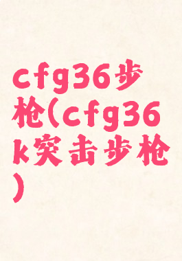 cfg36步枪(cfg36k突击步枪)