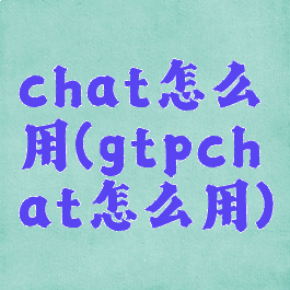chat怎么用(gtpchat怎么用)