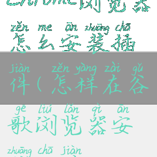 chrome浏览器怎么安装插件(怎样在谷歌浏览器安装插件)