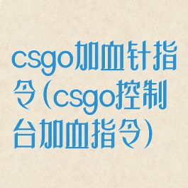 csgo加血针指令(csgo控制台加血指令)