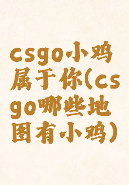 csgo小鸡属于你(csgo哪些地图有小鸡)