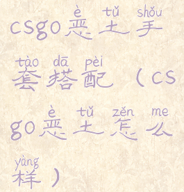 csgo恶土手套搭配(csgo恶土怎么样)