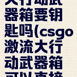 csgo激流大行动武器箱要钥匙吗(csgo激流大行动武器箱可以直接开么)