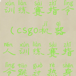 csgo机器人训练赛指令(csgo机器人训练赛指令跳过热身)