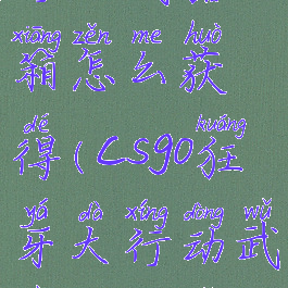 csgo狂牙大行动武器箱怎么获得(csgo狂牙大行动武器箱多少钱)