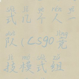 csgo竞技模式几个人一队(csgo竞技模式组队限制)