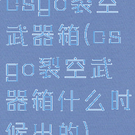 csgo裂空武器箱(csgo裂空武器箱什么时候出的)