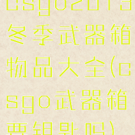 csgo2013冬季武器箱物品大全(csgo武器箱要钥匙吗)