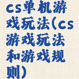 cs单机游戏玩法(cs游戏玩法和游戏规则)