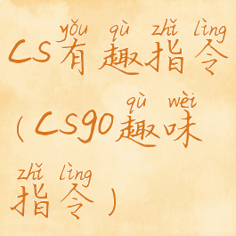 cs有趣指令(csgo趣味指令)