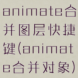 animate合并图层快捷键(animate合并对象)