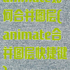 animate如何合并图层(animate合并图层快捷键)