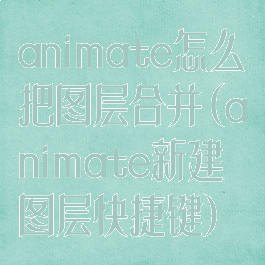 animate怎么把图层合并(animate新建图层快捷键)