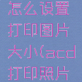 acdsee怎么设置打印图片大小(acd打印照片尺寸调整)